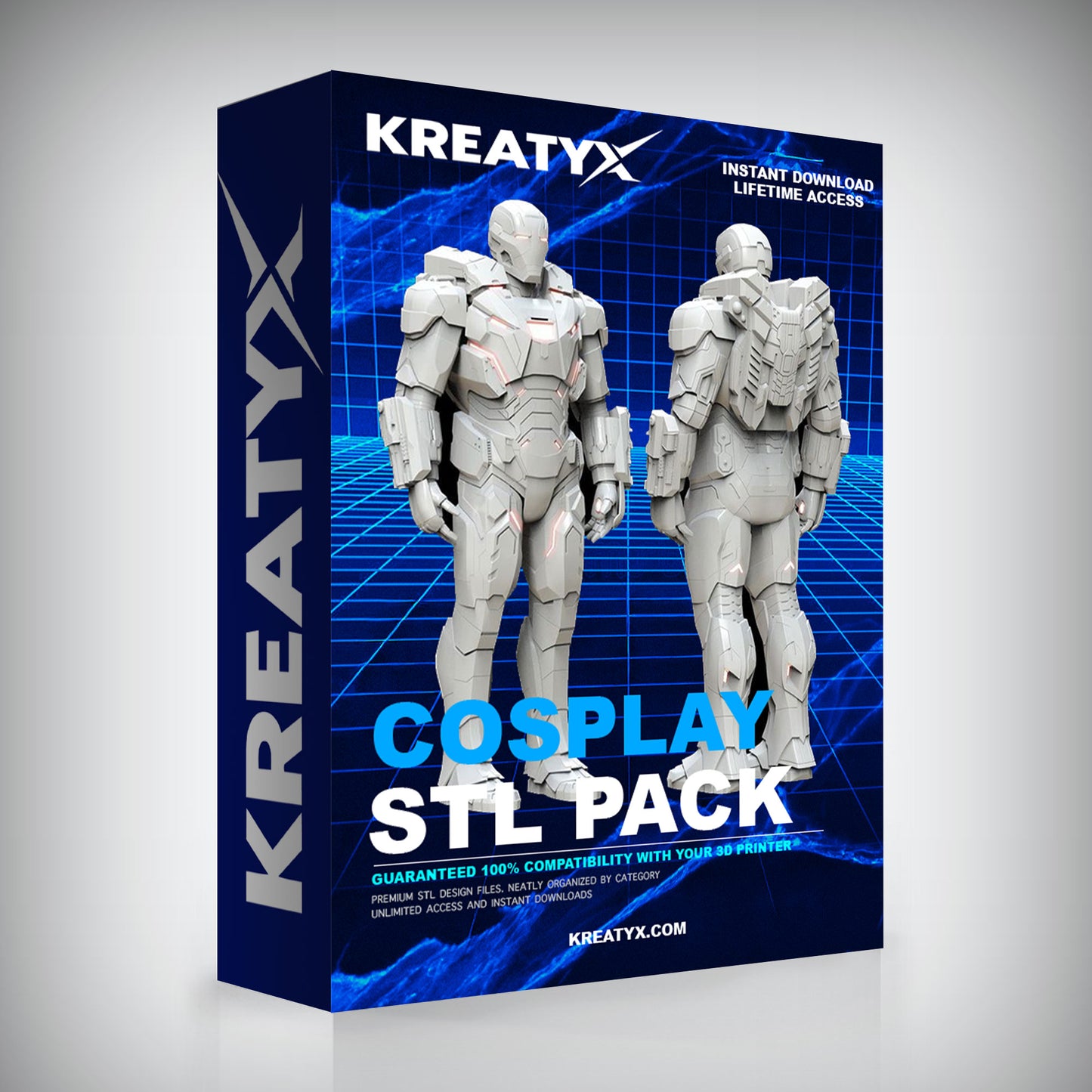 Premium Cosplay STL Pack – Sci-Fi Armor 3D Print Files | Kreatyx