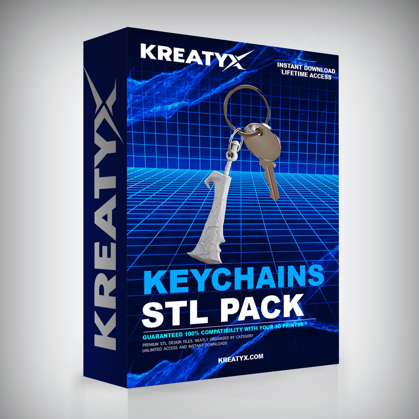 Premium Keychains STL Pack – Fantasy Accessories 3D Print Files | Kreatyx