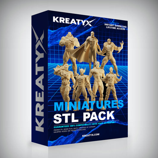 Kreatyx miniatures STL pack packaging on a gray background