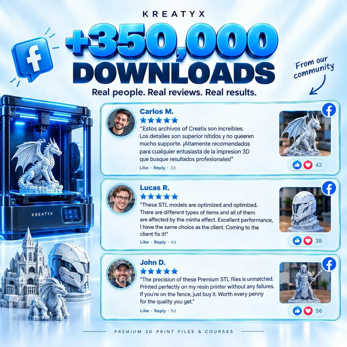 Get Access 850,000+ 3D Print STL Files in 60 Categories - KREATYX