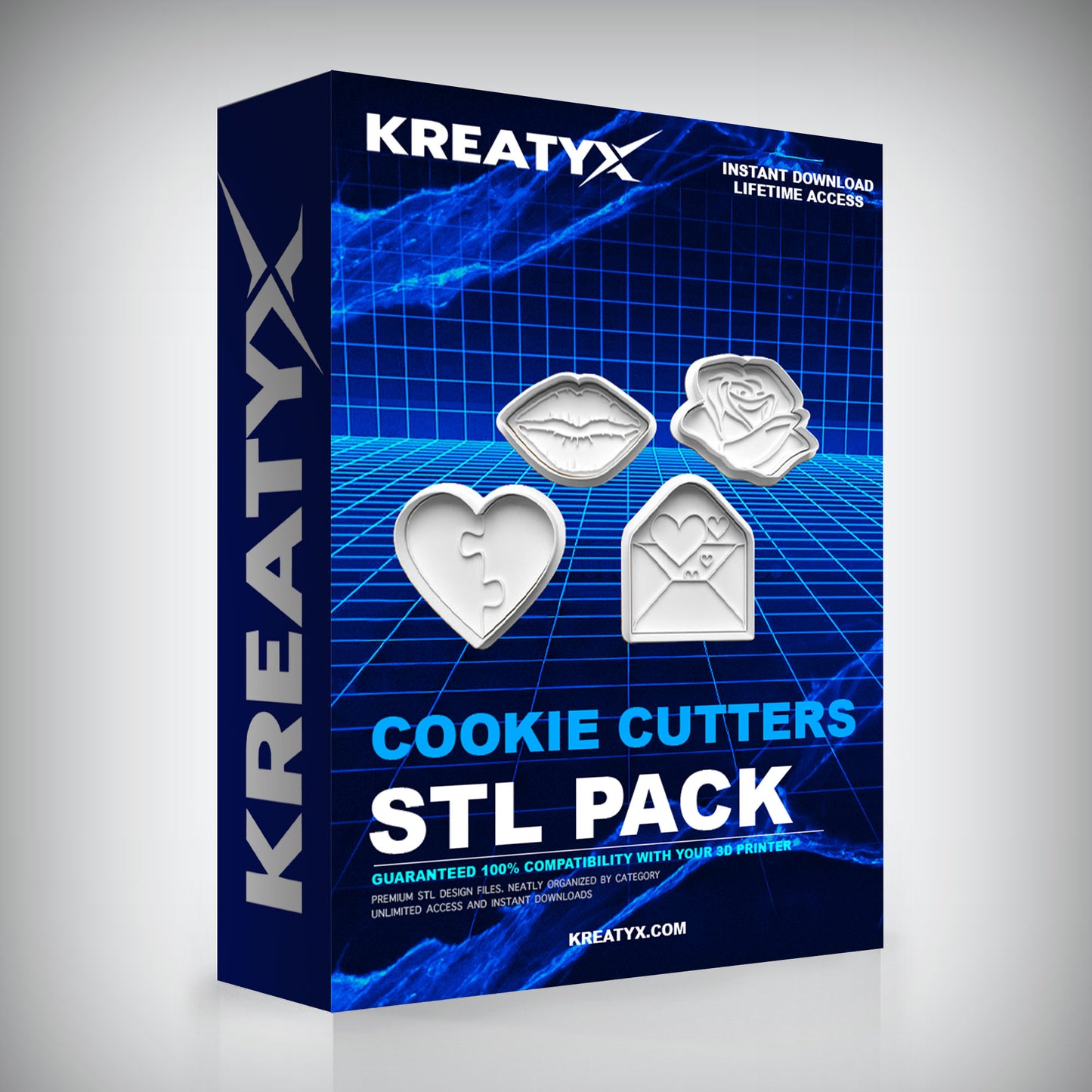 Premium Cookie Cutters STL Pack – Baking Accessories 3D Print Files | Kreatyx