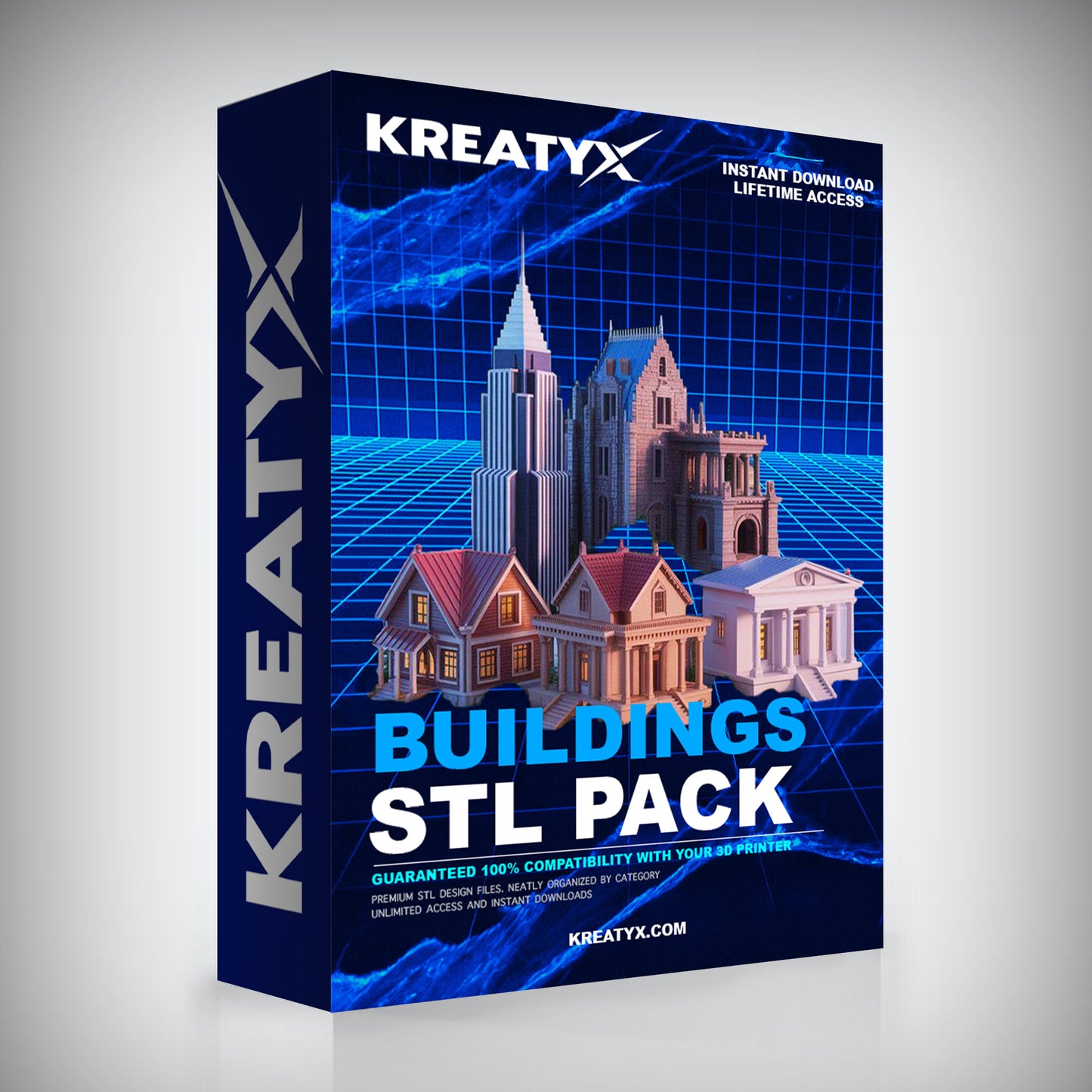 Premium Buildings STL Pack – Architectural Model 3D Print Files | Kreatyx