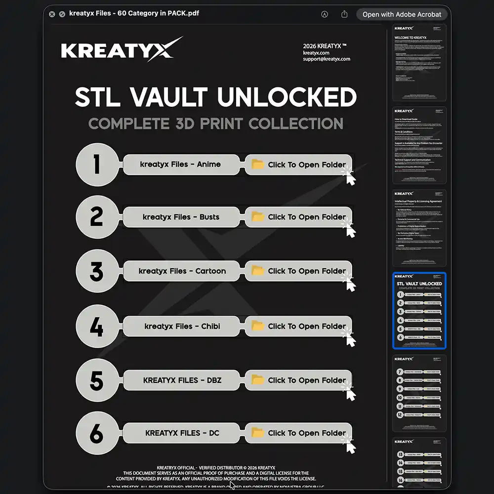 Premium STL Files for 3D Printing - KREATYX