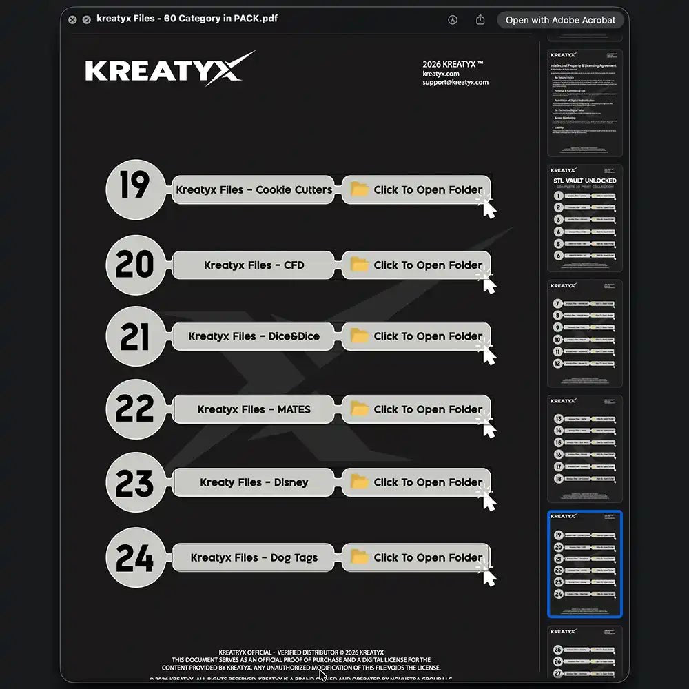 Premium STL Files for 3D Printing - KREATYX