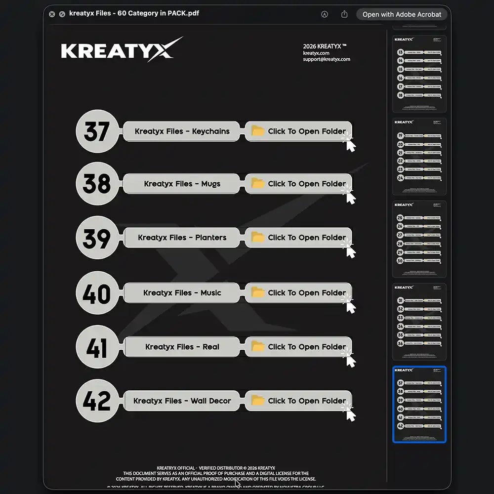 Premium STL Files for 3D Printing - KREATYX