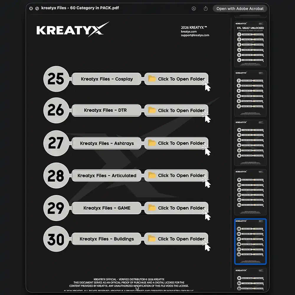 Premium STL Files for 3D Printing - KREATYX