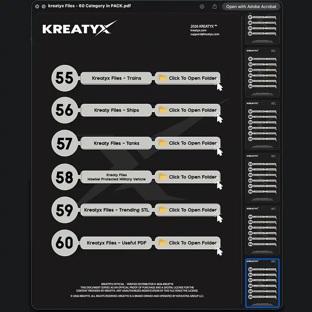 Premium STL Files for 3D Printing - KREATYX