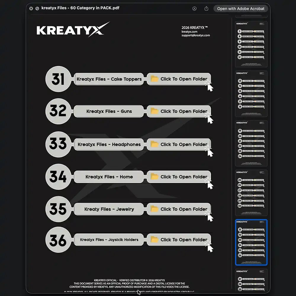 Premium STL Files for 3D Printing - KREATYX