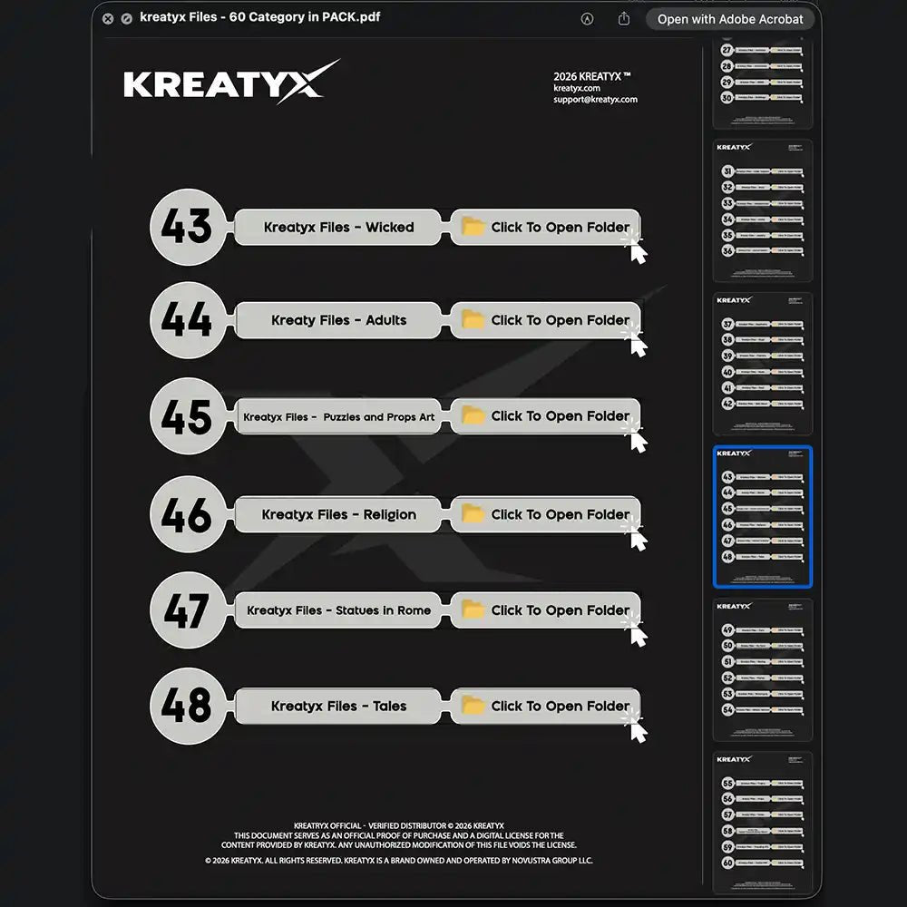 Premium STL Files for 3D Printing - KREATYX