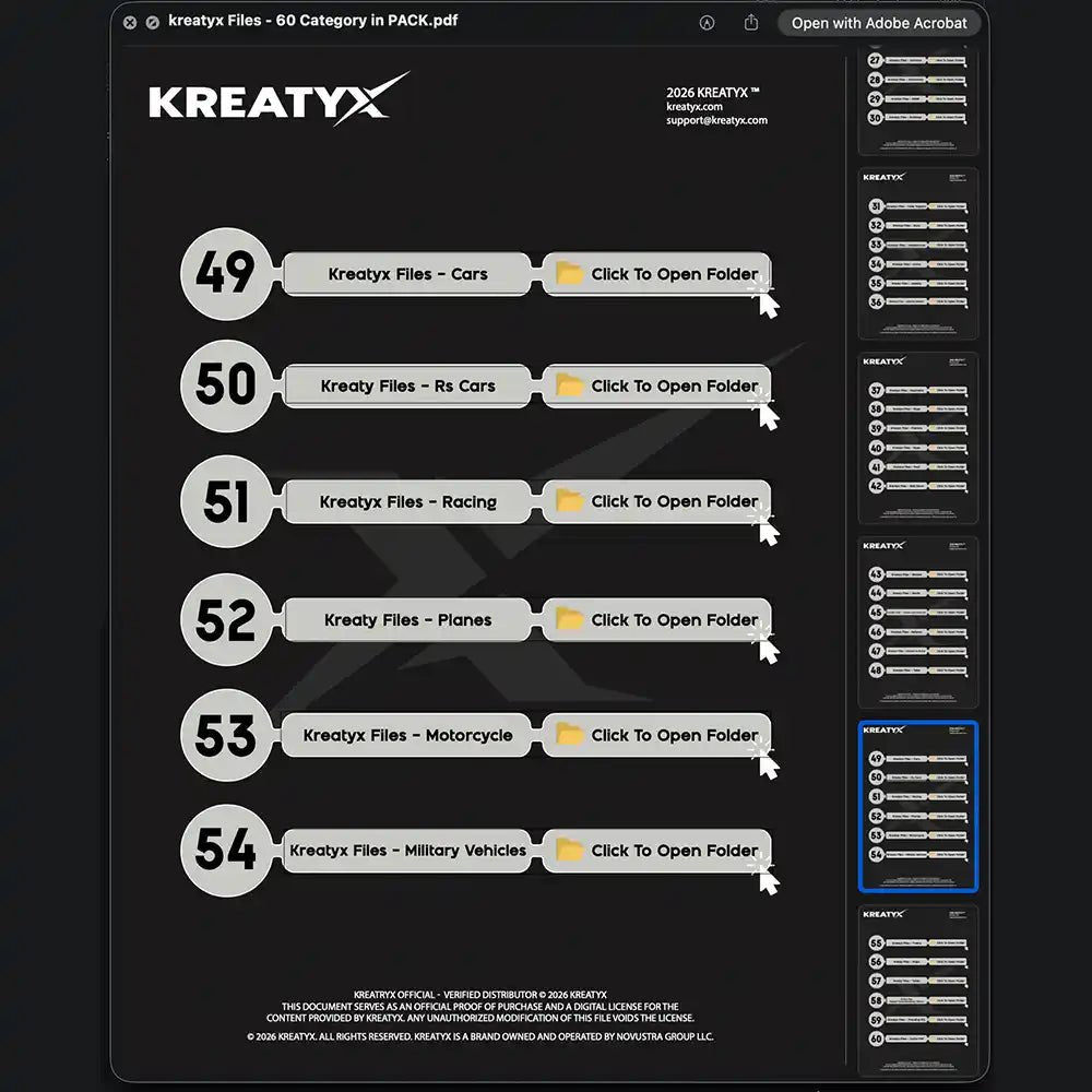 Premium STL Files for 3D Printing - KREATYX